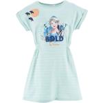 Reduzierte Hellblaue Rundhals-Ausschnitt Kinderkleider aus Baumwolle für Mädchen Größe 128 
