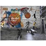 Wandtattoos Basketball mit Graffiti-Motiv aus Vinyl 5-teilig 