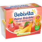 Früchte Feine Früchte Pfirsich-Banane in Apfel nach dem 4. Monat (4x100 g) Bebivita (0.4 kg)