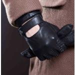 Schwarze Touchscreen-Handschuhe aus Leder für Herren Größe XL für den für den Frühling 