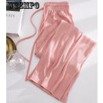 Rosa Hip Hop Seidenhosen aus Seide für Damen Größe 4 XL für den für den Sommer 
