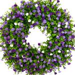 Violette Frühlingstürkränze mit Ornament-Motiv 
