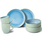 Reduzierte Blaue Villeroy & Boch Crafted Frühstückssets aus Porzellan 6-teilig 