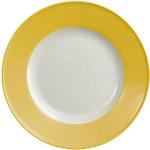 Reduzierte Sonnengelbe Dibbern Solid Color Runde Frühstücksteller 21 cm aus Porzellan mikrowellengeeignet 