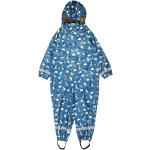 Blaue Wasserdichte Winddichte Frugi Nachhaltige Kinderregenanzüge mit Reißverschluss aus Fleece für Mädchen Größe 98 