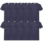 Marineblaue Fruit of the Loom V-Ausschnitt T-Shirts für Herren Größe 5 XL 