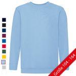 Pastellblaue Fruit of the Loom Kindersweatshirts aus Jersey Größe 164 
