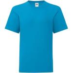 Blaue Kurzärmelige Fruit of the Loom Kinder T-Shirts aus Baumwolle für Jungen 