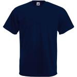 Marineblaue Bestickte Kurzärmelige Fruit of the Loom One Piece T-Shirts für Herren Größe L 