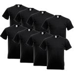Schwarze Gepunktete Fruit of the Loom V-Ausschnitt T-Shirts aus Baumwolle maschinenwaschbar für Herren Größe XXL 8-teilig 