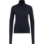 Dunkelblaue FTC Cashmere Rollkragen Kaschmir-Pullover aus Wolle für Damen Größe S 