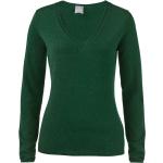 Grüne FTC Cashmere V-Ausschnitt Kaschmir-Pullover aus Wolle für Damen Größe M 