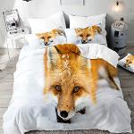 Bettwäsche Sets & Bettwäsche Garnituren mit Fuchs-Motiv mit Reißverschluss 180x220 für den für den Frühling 