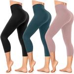 Dunkelgrüne Capri-Leggings & 3/4-Leggings für Damen Größe XL für den für den Sommer 