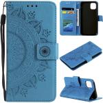 Blaue Vegane iPhone 12 Hüllen Art: Flip Cases aus Leder mit Band 