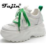 Grüne Chunky Sneaker & Ugly Sneaker aus Leder atmungsaktiv für Damen für den für den Sommer 