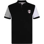 Fulham FC - Herren Polo-Shirt mit Kontrastärmeln - Offizielles Merchandise - Geschenk für Fußballfans - Schwarz mit Kontrastärmeln - M