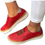 Rote Elegante Joggingschuhe & Runningschuhe mit Schnürsenkel aus Neopren leicht für Damen Größe 38 für den für den Sommer 
