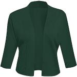 Grüne Elegante Kurzärmelige Mini Spitzen-Boleros aus Spitze Cropped für Damen Größe M 