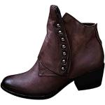Lila Cowboy-Boots & Cowboystiefeletten ohne Verschluss aus Veloursleder für Damen Größe 42 für den für den Sommer 