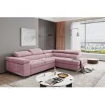 Rosa Fun-Möbel Wohnlandschaft aus Chrom mit Bettkasten 