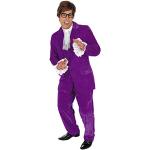 Fun Shack Herren Austin Powers Stil Gigolo Kostüm, mehrfarbig (lila), Gr. L