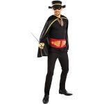 Schwarze Zorro Faschingskostüme & Karnevalskostüme für Herren Größe XL 