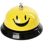 Schwarze Emoji Smiley Tischglocken & Rezeptionsklingeln gebürstet 