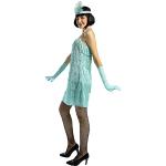 Blaue Charleston-Kostüme & 20er Jahre Kostüme aus Polyester für Damen 