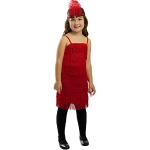 Rote Charleston-Kostüme & 20er Jahre Kostüme aus Polyester für Kinder 