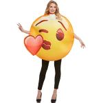 Gelbe Emoji Faschingskostüme & Karnevalskostüme aus Polyester für Damen 