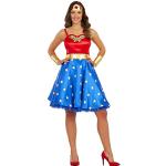 Rote Wonder Woman Superheld-Kostüme aus Polyester für Damen Größe S 