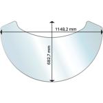 Funkenschutzplatte Aduro Glas ellipse 114,8x68,3 cm für Aduro 15