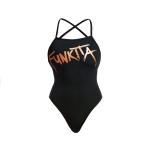 Schwarze Funkita Damenschwimmanzüge & Damensportbadeanzüge aus Polyester enganliegend Größe M 