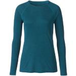 Petrolfarbene Langärmelige Waschbär Bio Nachhaltige Langarm-Unterhemden für Damen Größe L für den für den Winter 