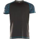 Schwarze Rundhals-Ausschnitt T-Shirts aus Polyester enganliegend für Herren Größe L 