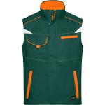Orange Casual James & Nicholson Stehkragen Herrenwesten mit Reißverschluss aus Baumwolle Größe 6 XL 