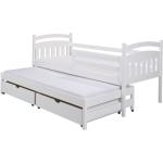 Weiße Fun-Möbel Tagesbetten & Daybeds aus Massivholz 90x190 Breite 50-100cm, Höhe 50-100cm, Tiefe 150-200cm 