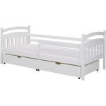 Weiße Fun-Möbel Tagesbetten & Daybeds aus Massivholz 90x190 mit Härtegrad 2 Breite 50-100cm, Höhe 50-100cm, Tiefe 100-150cm 