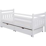 Weiße Fun-Möbel Tagesbetten & Daybeds aus Massivholz 90x190 mit Härtegrad 2 Breite 50-100cm, Höhe 50-100cm, Tiefe 150-200cm 