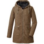 Reduzierte Braune G.I.G.A. DX Kapuzenjacken mit Reißverschluss aus Fleece mit Kapuze für Damen für den für den Winter 