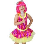 Funny Fashion Kostüm »Disco Queen Kostüm Striped für Mädchen - Schönes Neon Rave 70er 80er Jahre Kleid für Kinder«