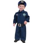 Blaue Langärmelige Funny Fashion Polizei-Kostüme aus Polyester für Herren Größe 98 