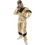 Goldene Funny Fashion 80er Jahre Kostüme mit Glitzer für Herren Größe XXL 