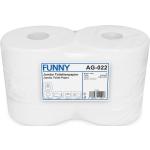 Funny Jumbo Toilettenpapier, 2-lagig, geprägt, Zellstoff, hochweiß, Ø25cm, 6 Rollen 4260038110447 (AG-022)