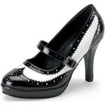 Schwarze Higher Heels Kostüm Schuhe für Damen Größe 38 
