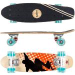 FunTomia Miniskateboard »Mini-Board Skateboard mit Mach1 ABEC-9 Kugellager aus 7 Schichten Ahornholz«, Orange Skater LED