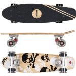 FunTomia Miniskateboard »Mini-Board Skateboard mit Mach1 ABEC-9 Kugellager aus 7 Schichten Ahornholz«, Weiß Totenkopf LED