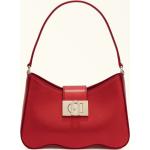 Rote FURLA 1927 Lederhandtaschen mit Reißverschluss aus Kalbsleder für Damen 