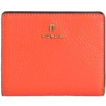 Orange Unifarbene FURLA Brieftaschen mit Reißverschluss aus Leder für Damen 